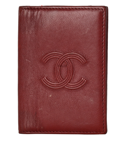 Chanel CC Card Holder, &pound;250, Accessories, Burgundy, Leather, Front view